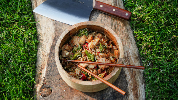 The Ultimate Comfort Fusion: Sautéed Chicken, Vegetables, and Stir Fried Ramen