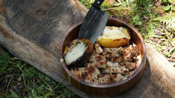 Grilled Chicken Breast and Cheesy Stuffed Potatoes: A Camping Favorite!